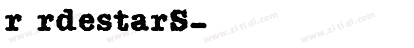 r rdestarS字体转换